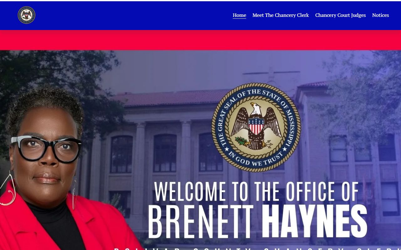 Bolivar County Chancery Clerk homepage and land records links