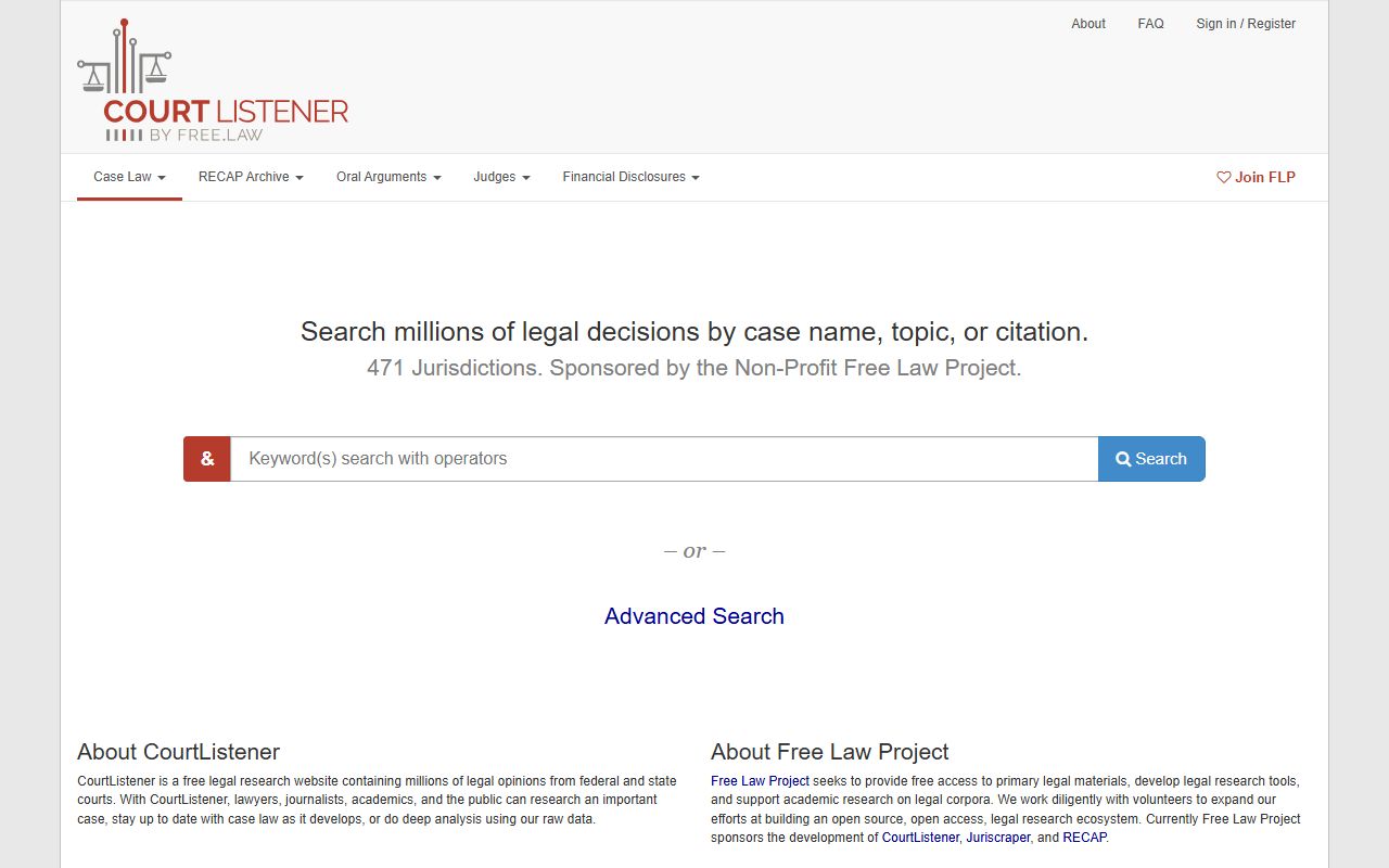 Bolivar County federal court dockets searchable through CourtListener