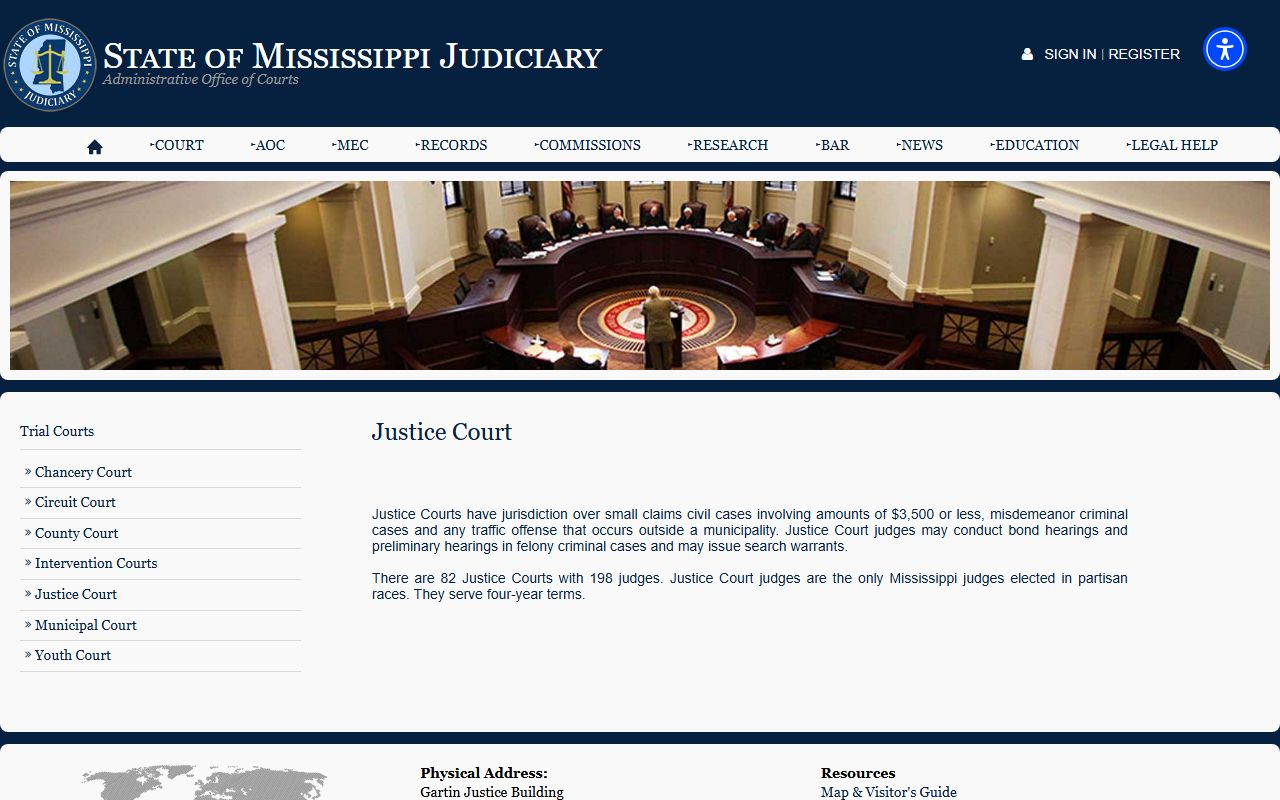 Bolivar County court records Justice Court overview