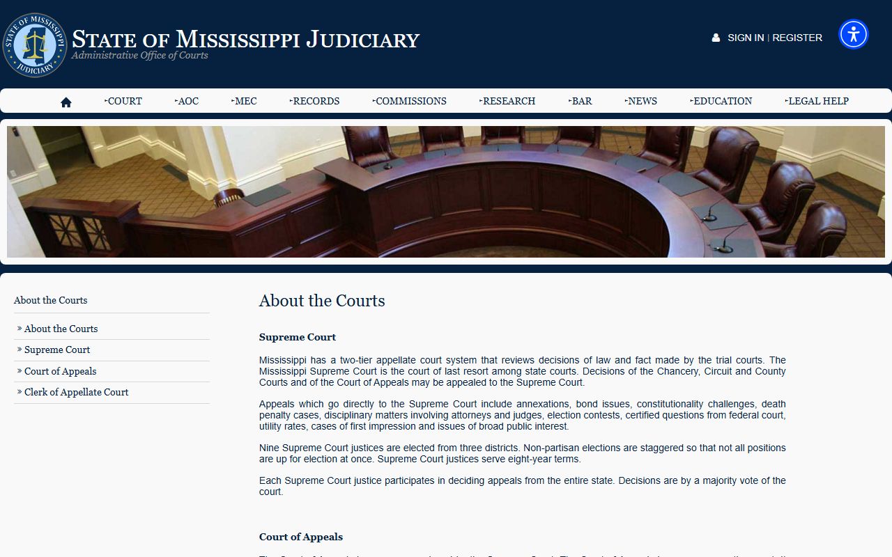 Bolivar County court records Mississippi court structure overview