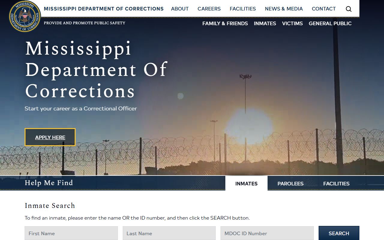 Bolivar County inmate records MDOC inmate and parolee search