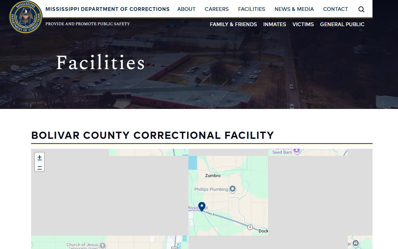 Bolivar County inmate records MDOC Bolivar facility page